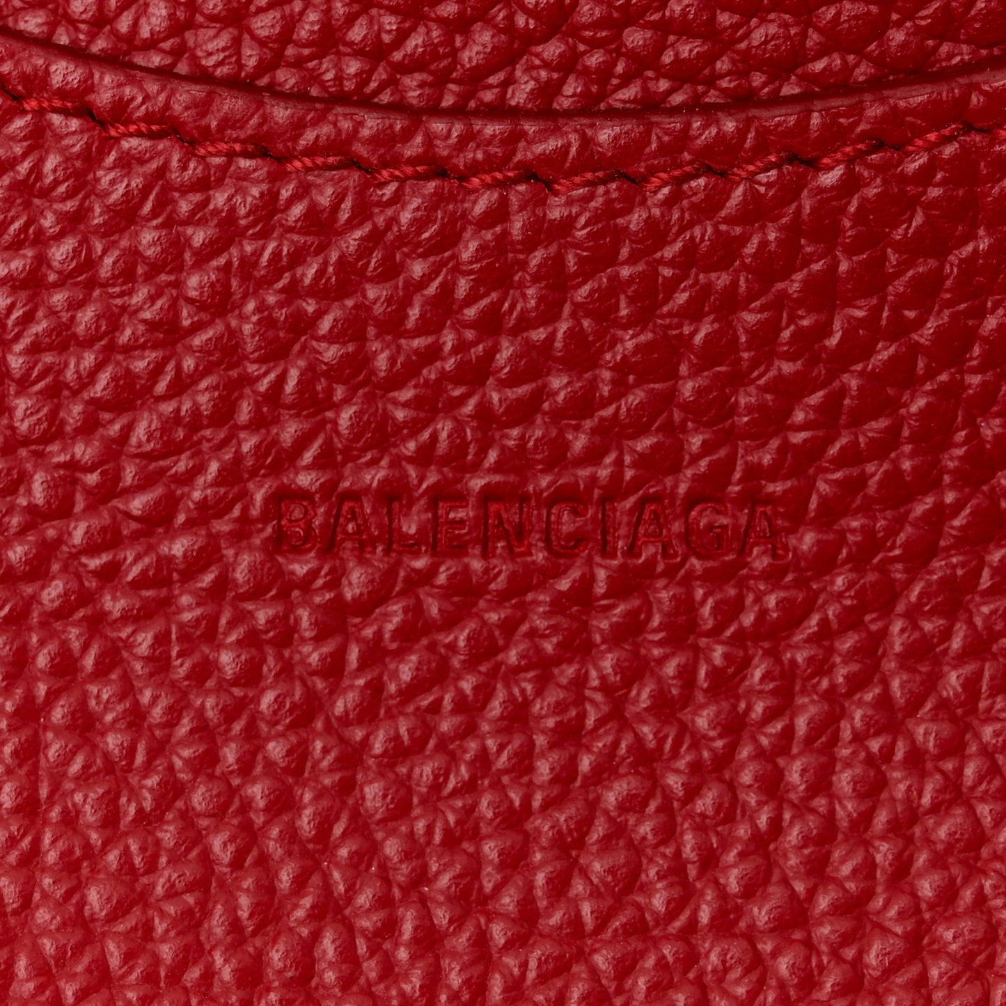 Grained Calfskin Neo Classic Gold Hardware Nano City Crossbody Medium Red