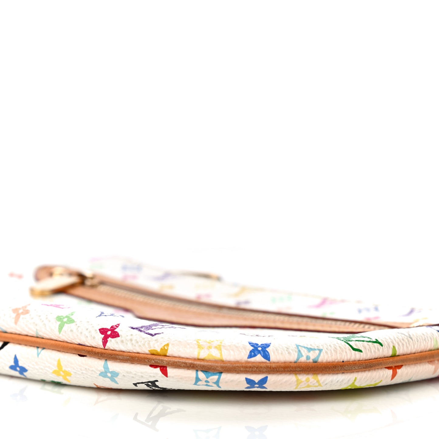 Monogram Multicolor Pochette Plate GM White