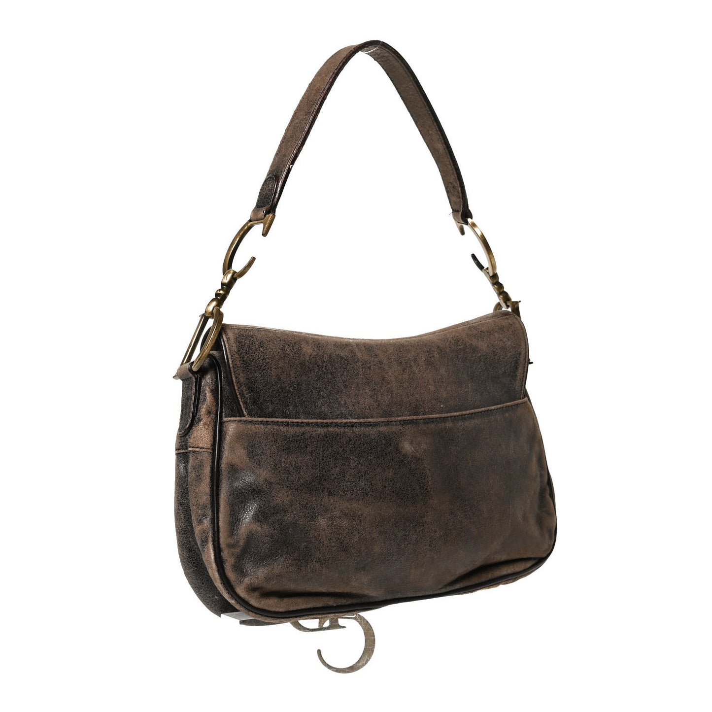 Calfskin Double Saddle Bag Brown