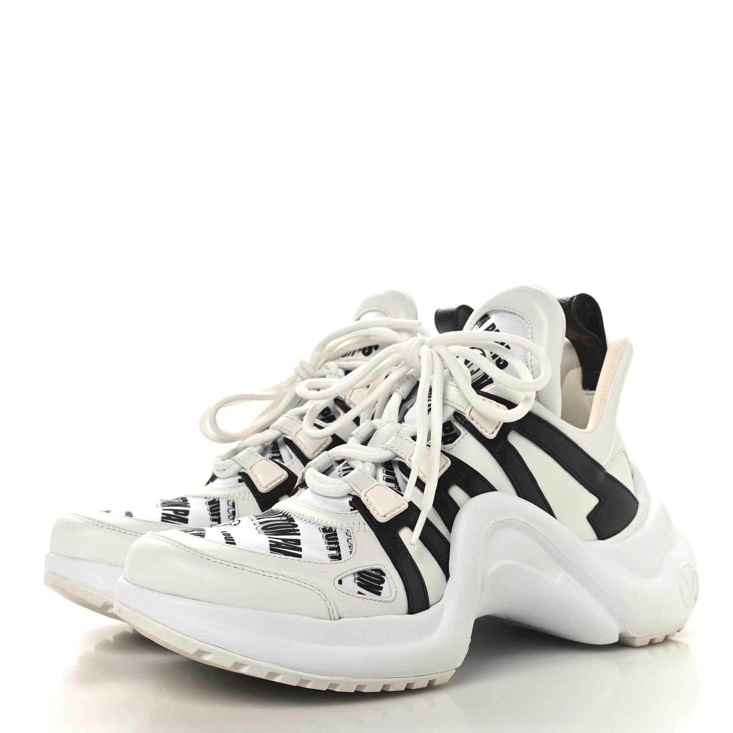 X FORNASETTI Calfskin Technical Nylon LV Archlight Sneaker 39.5 Black