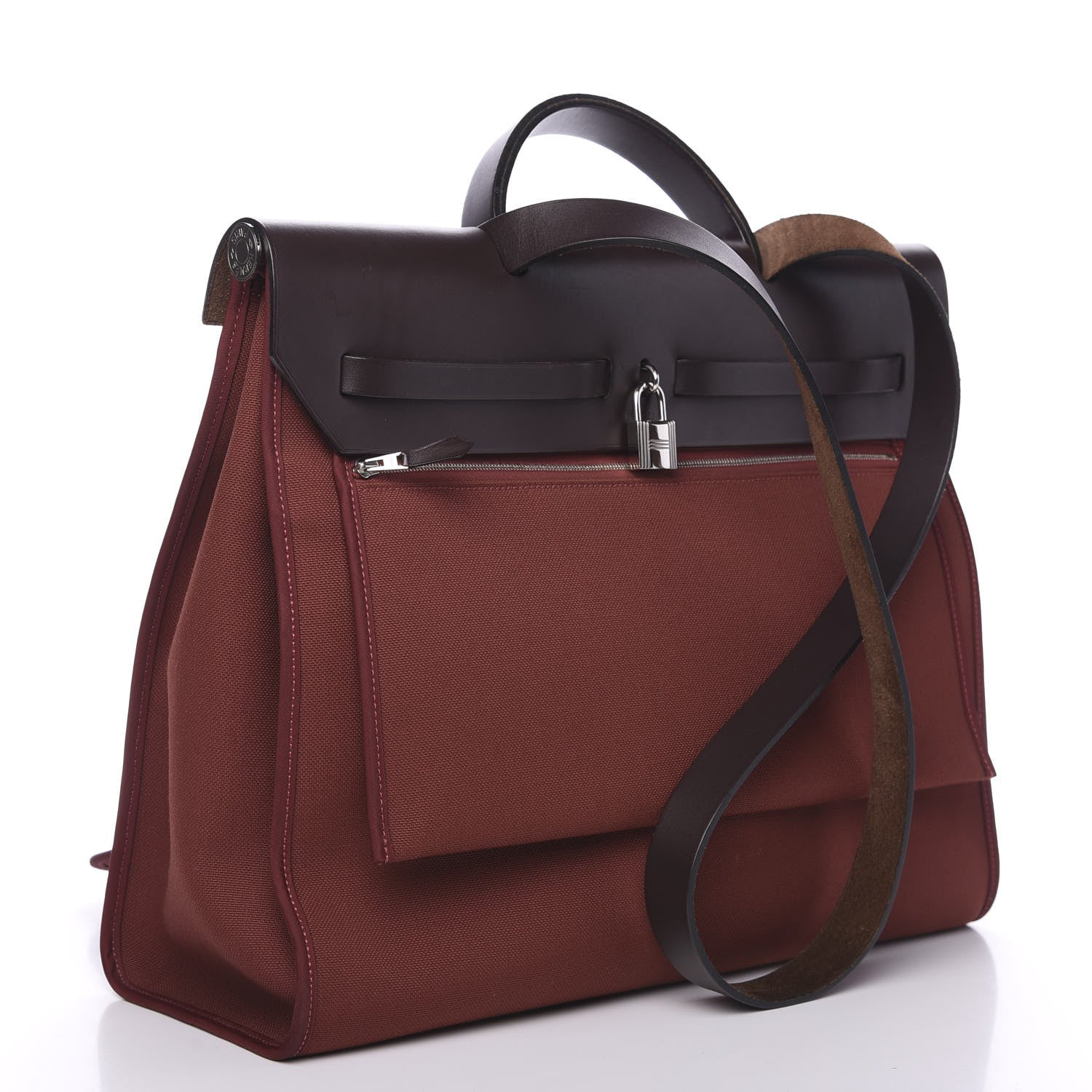 Hermes Toile Vache Hunter Herbag Zip 39 MM Rouge H Ebene 3 of 11