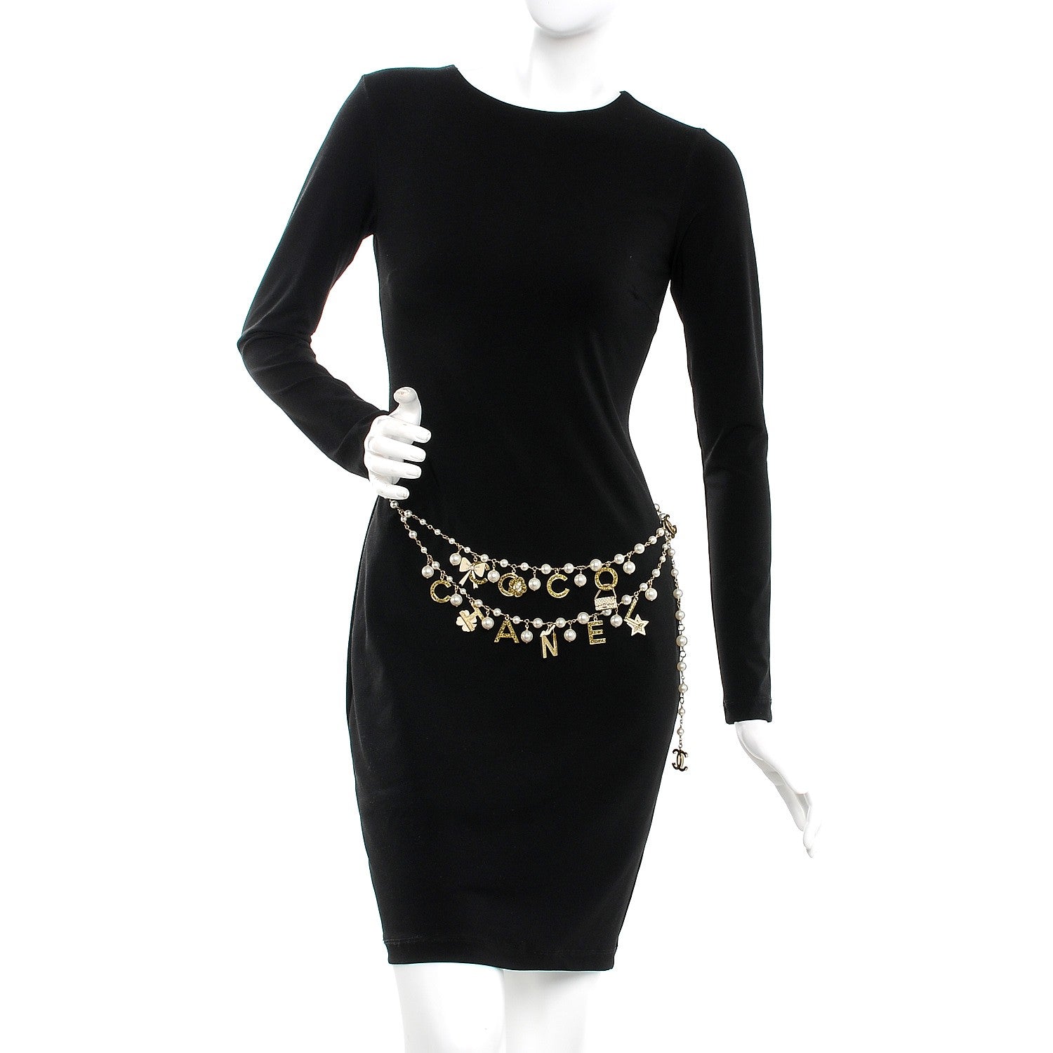 Chanel Pearl Charm Coco CC Belt Gold 2 of 11