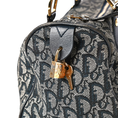 Christian Dior Monogram Boston Navy Blue 5 of 5