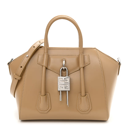 Givenchy Box Calfskin Mini Lock Antigona Shoulder Bag Beige Cappuccino 1 of 11