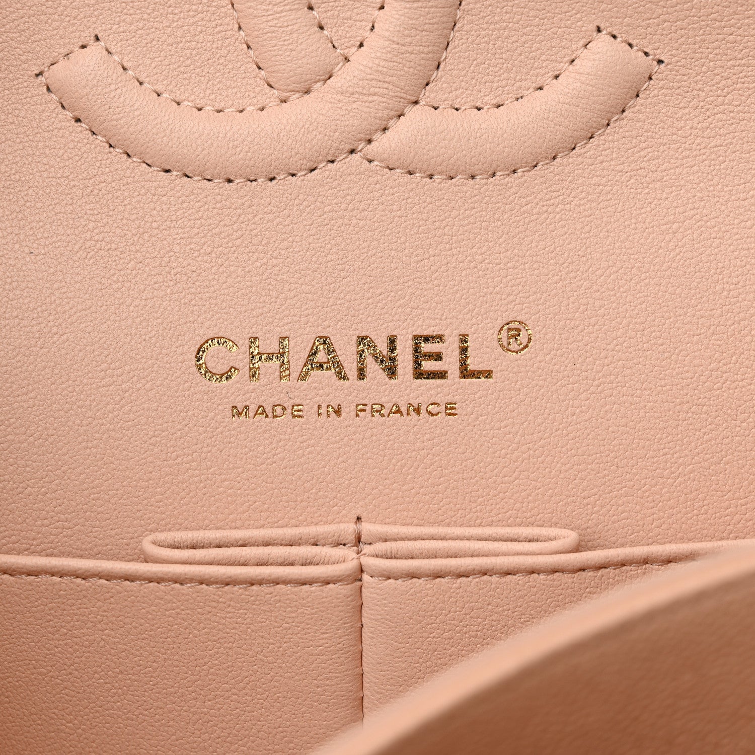 Chanel Caviar Quilted Medium Double Flap Beige 5 of 10