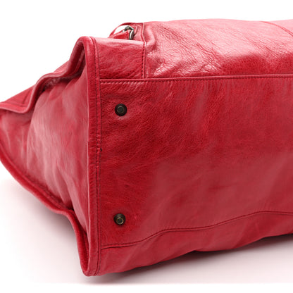 Balenciaga Agneau Classic Hardware Weekender Rouge Coquelicot 10 of 15