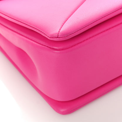 Valentino Garavani Nappa One Stud Chain Clutch Pink PP 7 of 8