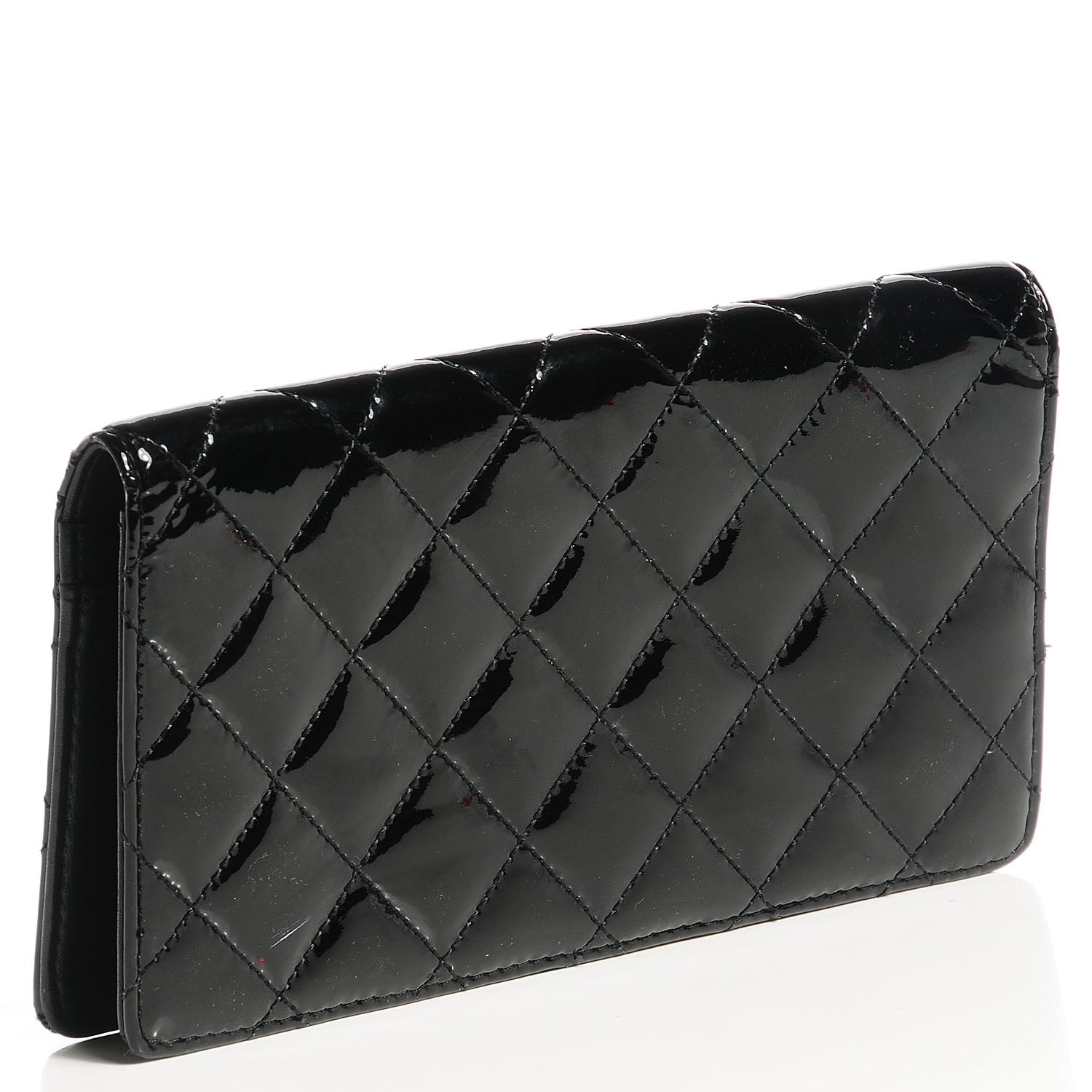 Chanel Patent Brilliant Yen Wallet Black 3 of 8