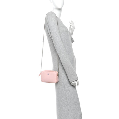 Gucci Dollar Calfskin Enamel Super Mini GG Marmont Chain Shoulder Bag Light Pink Blue 2 of 10