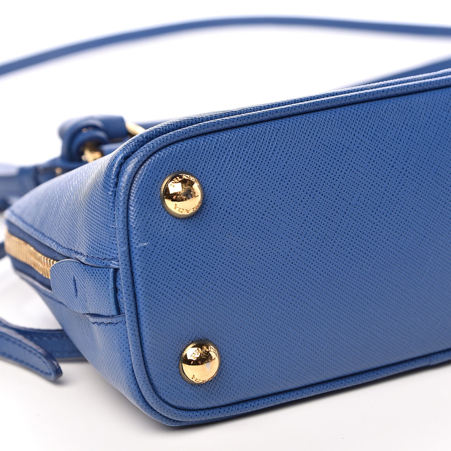 Saffiano Lux Mini Promenade Tote Azzurro