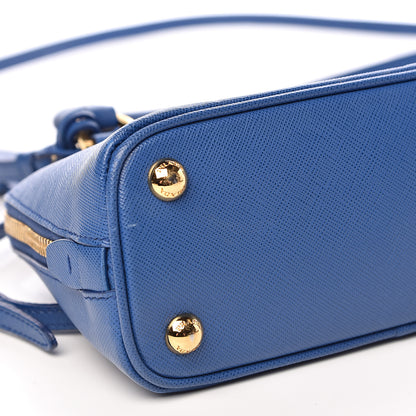 Prada Saffiano Lux Mini Promenade Tote Azzurro 9 of 10