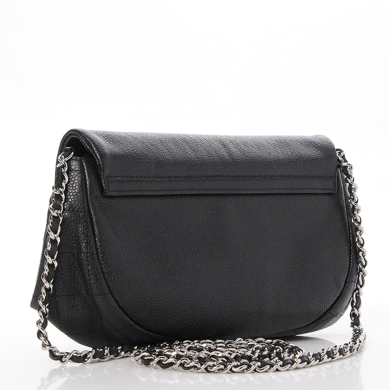 Chanel Caviar Half Moon Wallet On Chain WOC Black 3 of 8