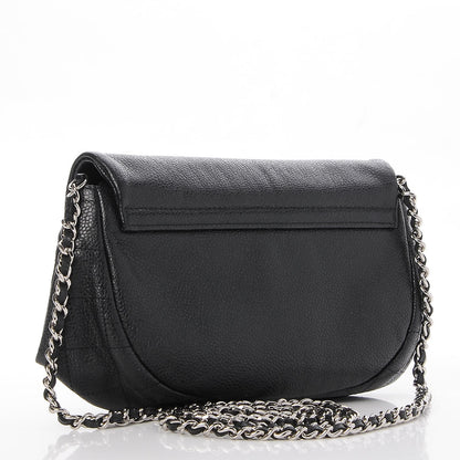 Chanel Caviar Half Moon Wallet On Chain WOC Black 3 of 8