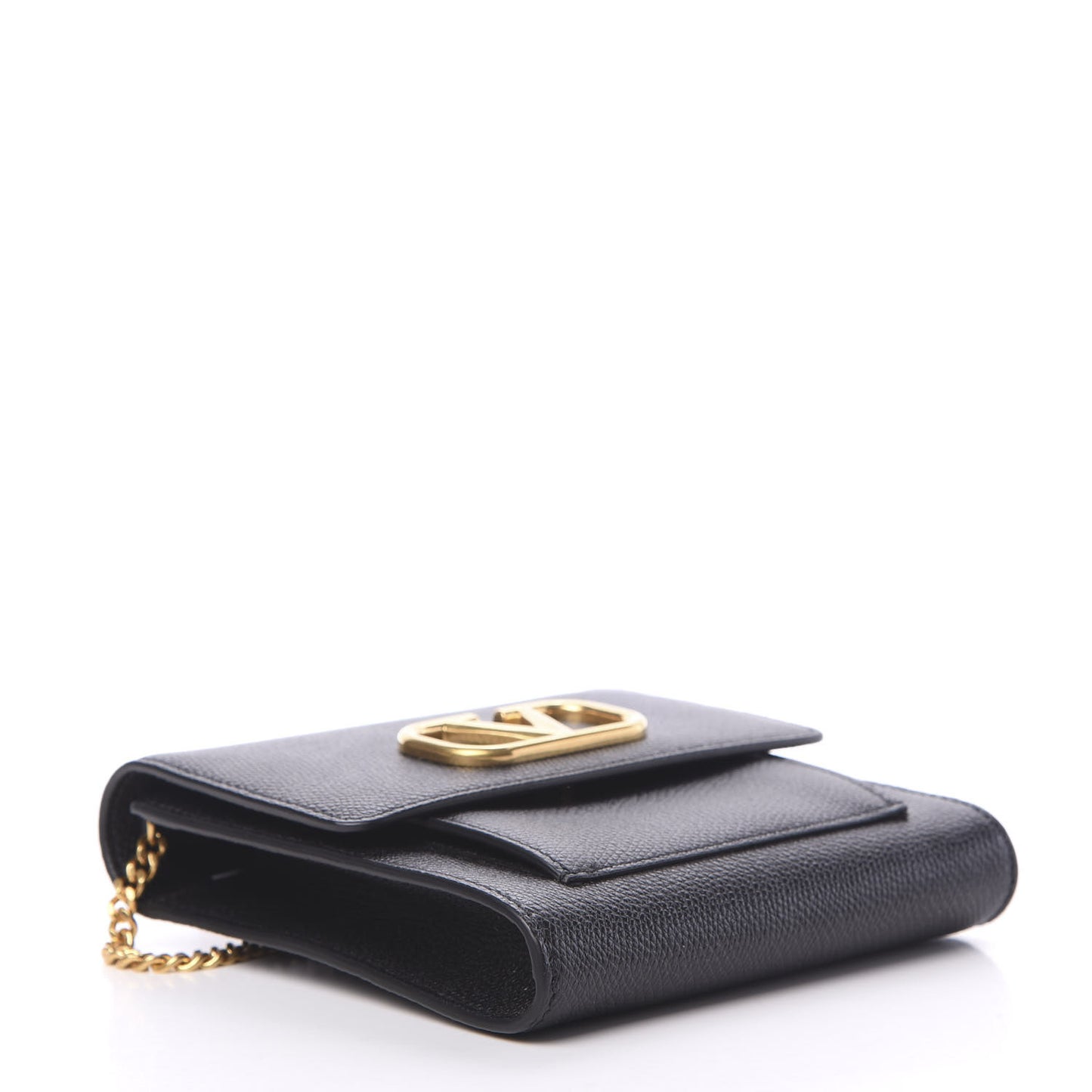 Calfskin VLogo Crossbody Bag Black