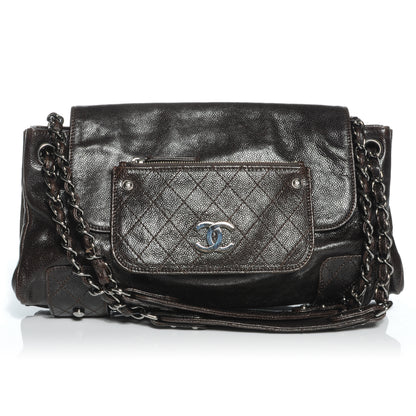 Chanel Glazed Caviar Pocket In The City Shoulder Bag Brown 1 of 9