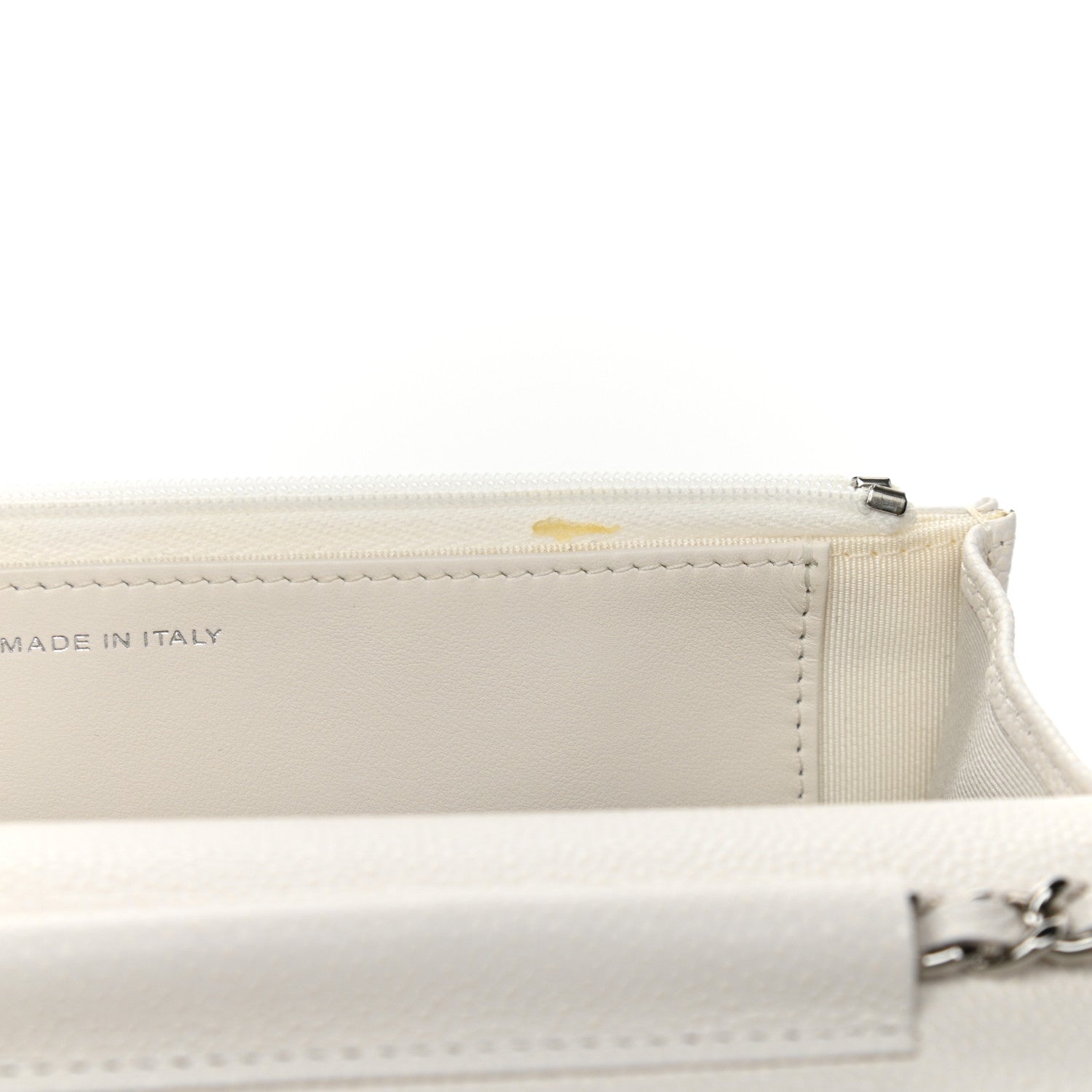 Chanel Caviar Quilted Wallet On Chain WOC White 12 of 13