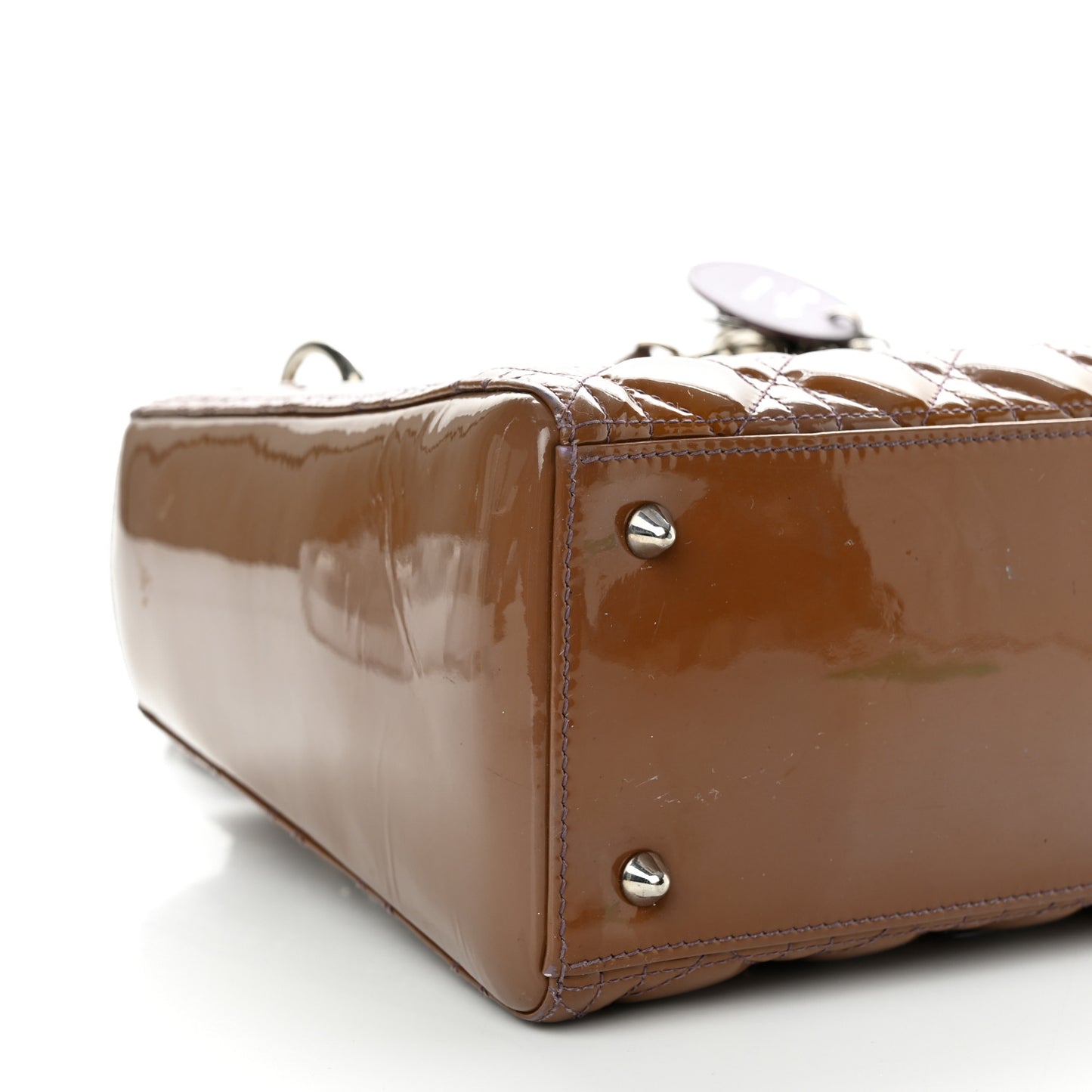 Patent Cannage Medium Lady Dior Brown