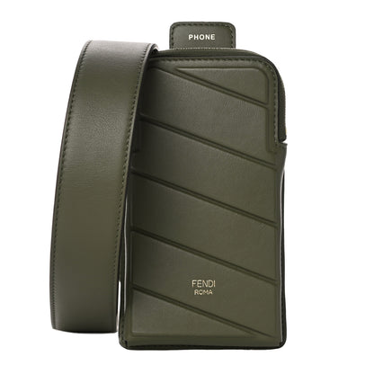 Fendi Vitello Grace Matte Cell Pocket Bag Strap Equatore 1 of 13