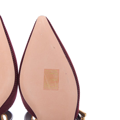 Christian Dior Technical Fabric D-Dior Ballerina Flats 35 Rouge 8 of 10