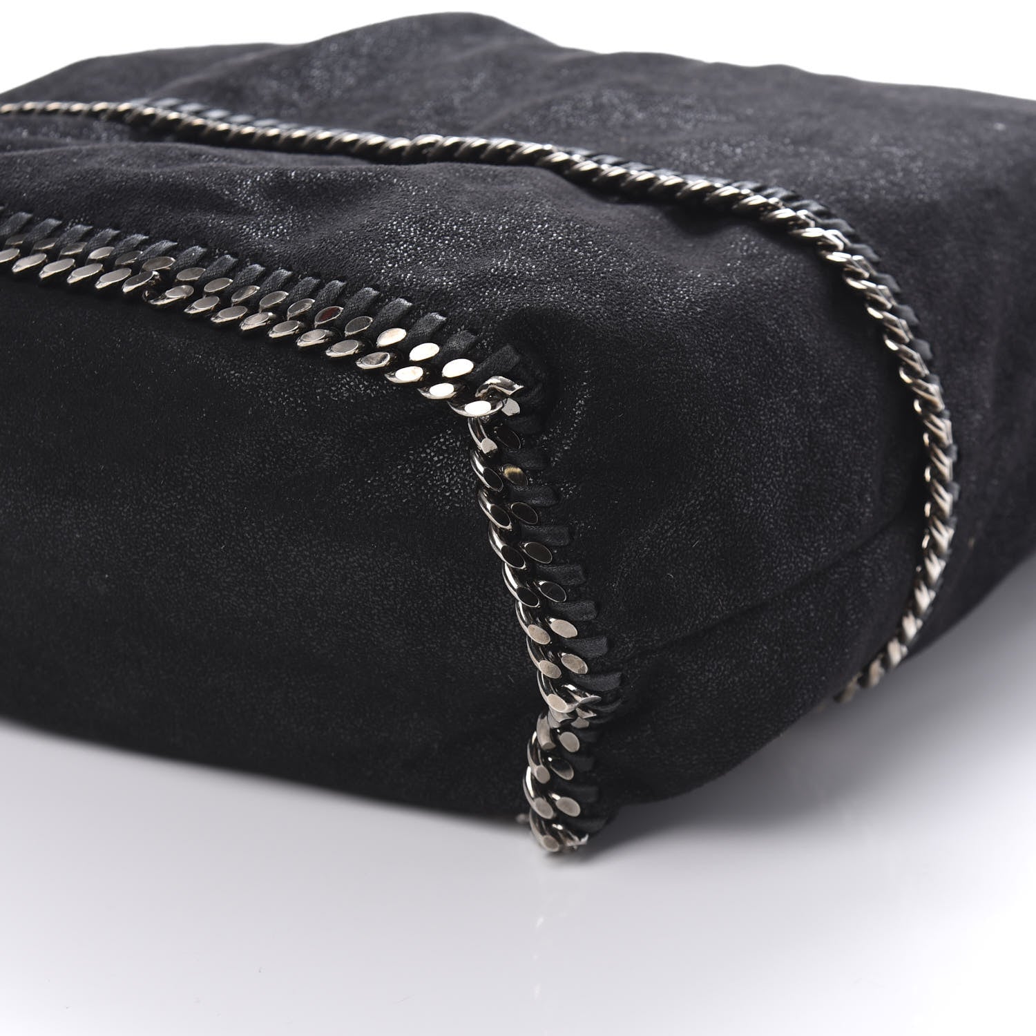 Stella McCartney Chamois Shiny Dotted Falabella Bucket Bag Ruthenium 7 of 9