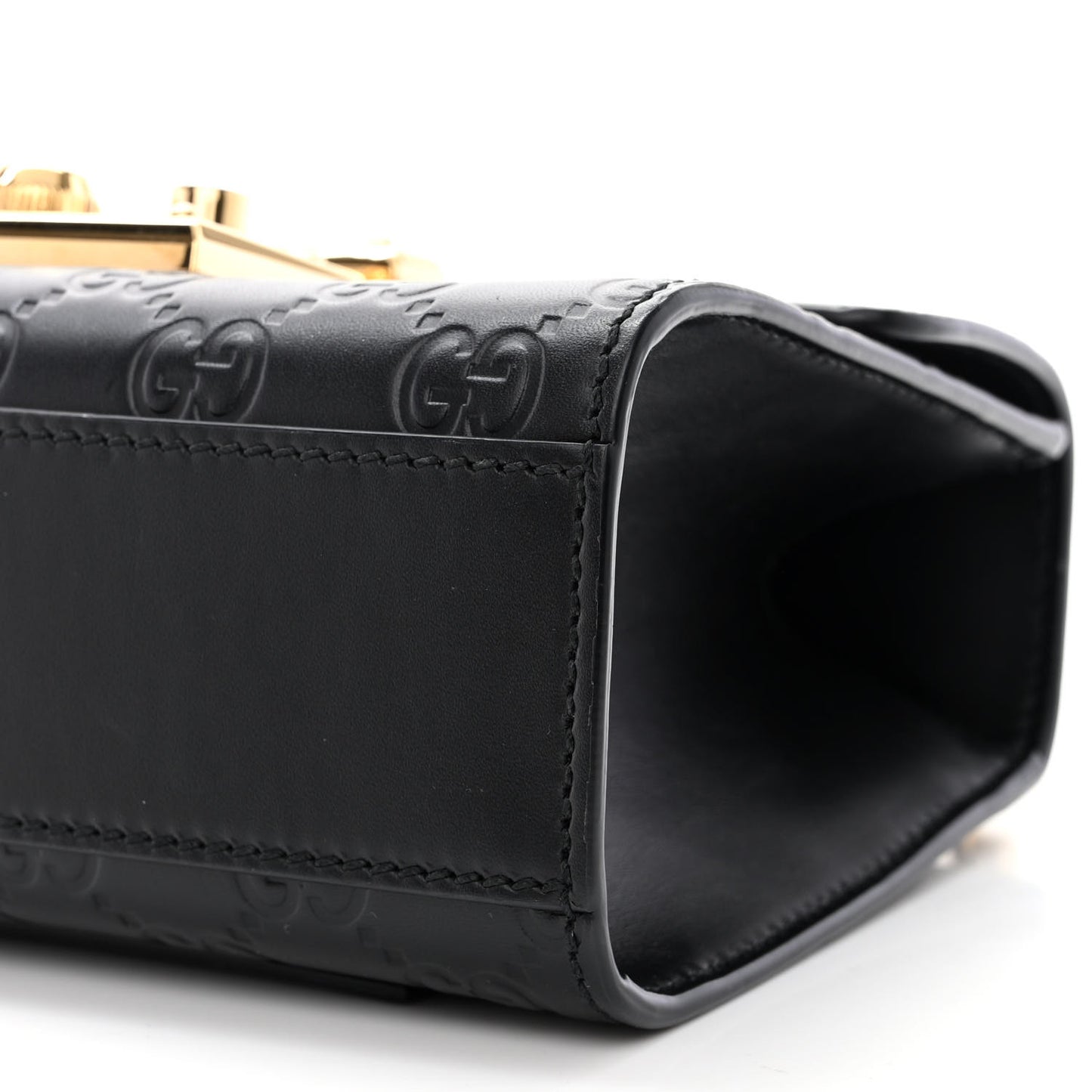 Guccissima Small Padlock Shoulder Bag Black