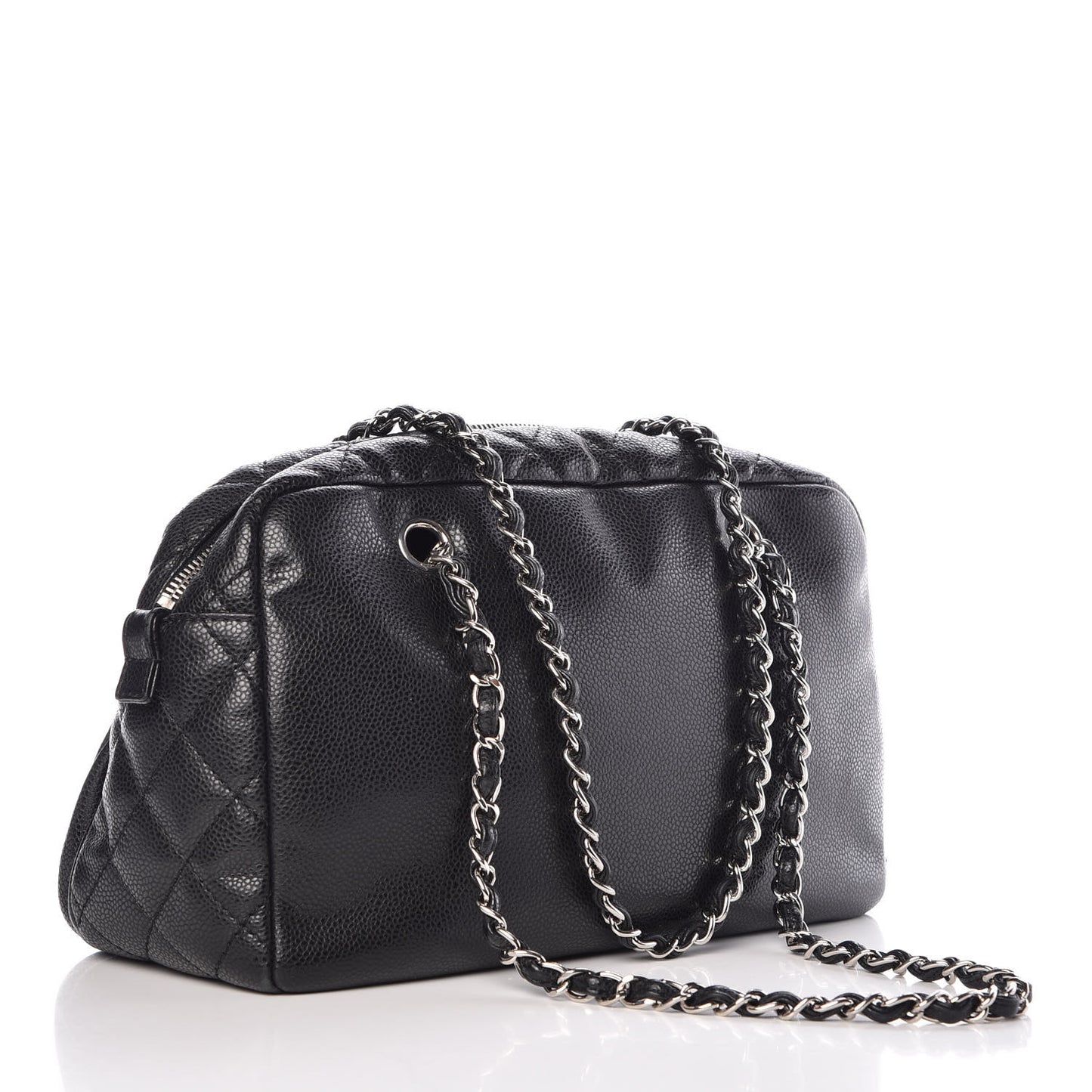 Caviar Quilted Timeless CC Shoulder Bag Black