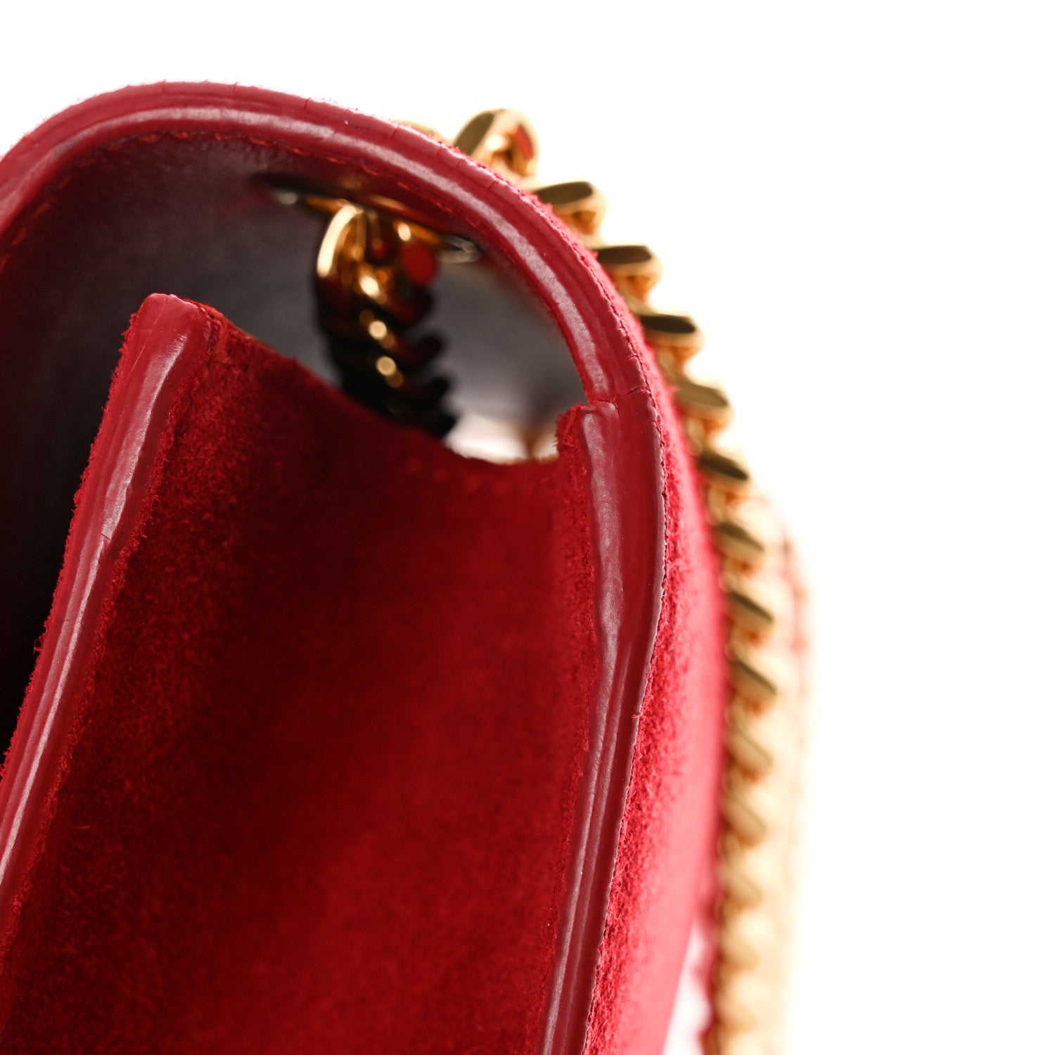 Saint Laurent Suede Small Classic Monogram Kate Tassel Satchel Red 12 of 12