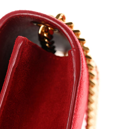 Saint Laurent Suede Small Classic Monogram Kate Tassel Satchel Red 12 of 12