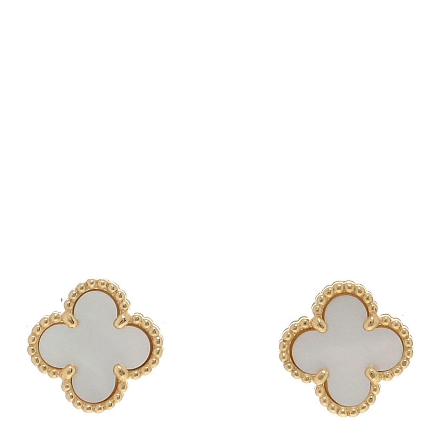 18K Yellow Gold Mother of Pearl Sweet Alhambra Earrings