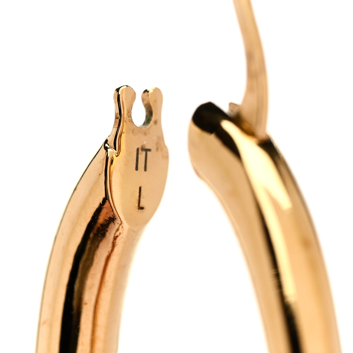Metal Fall In Love Hoop Earrings GM Gold