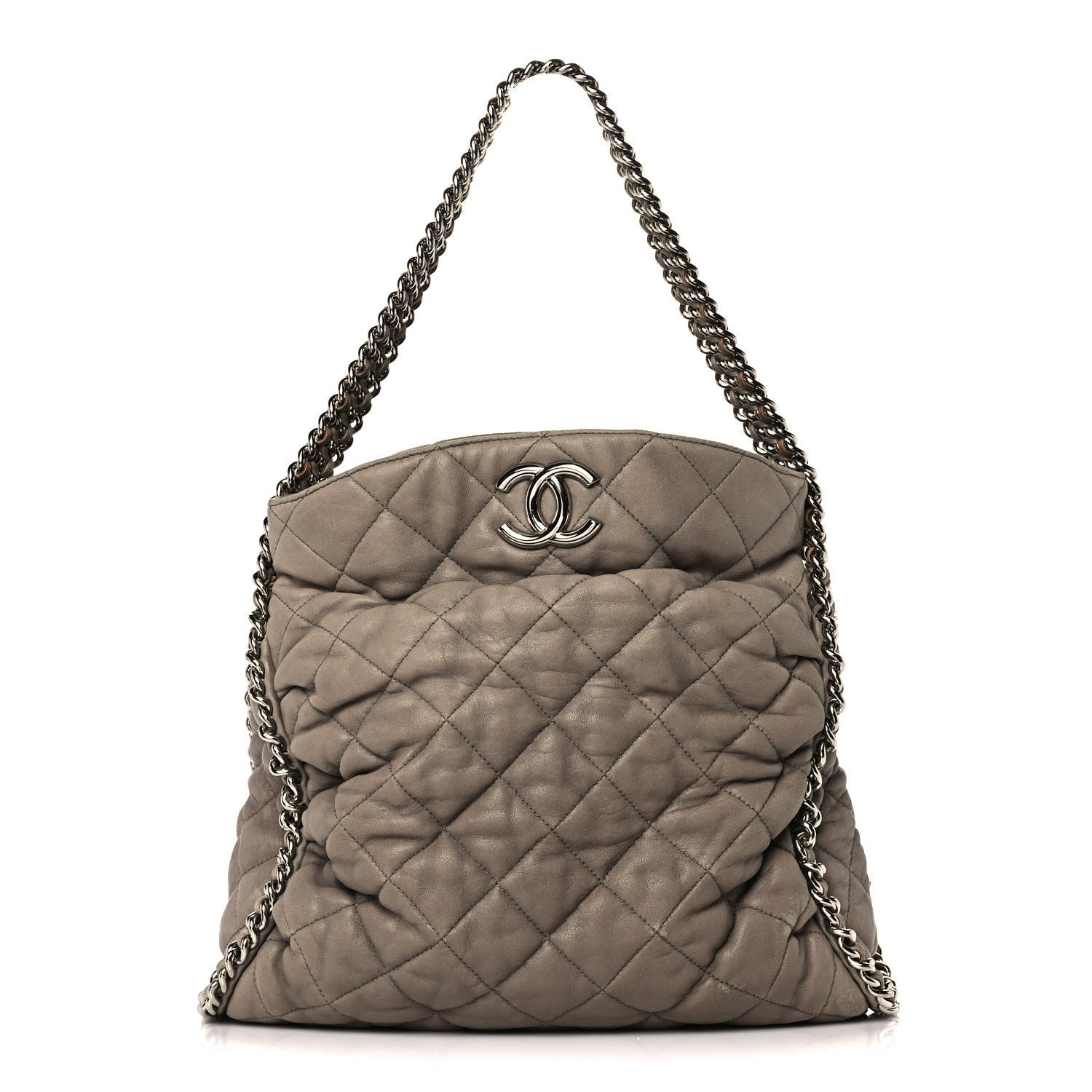 Chanel Washed Lambskin Chain Around Hobo Taupe 1 of 12