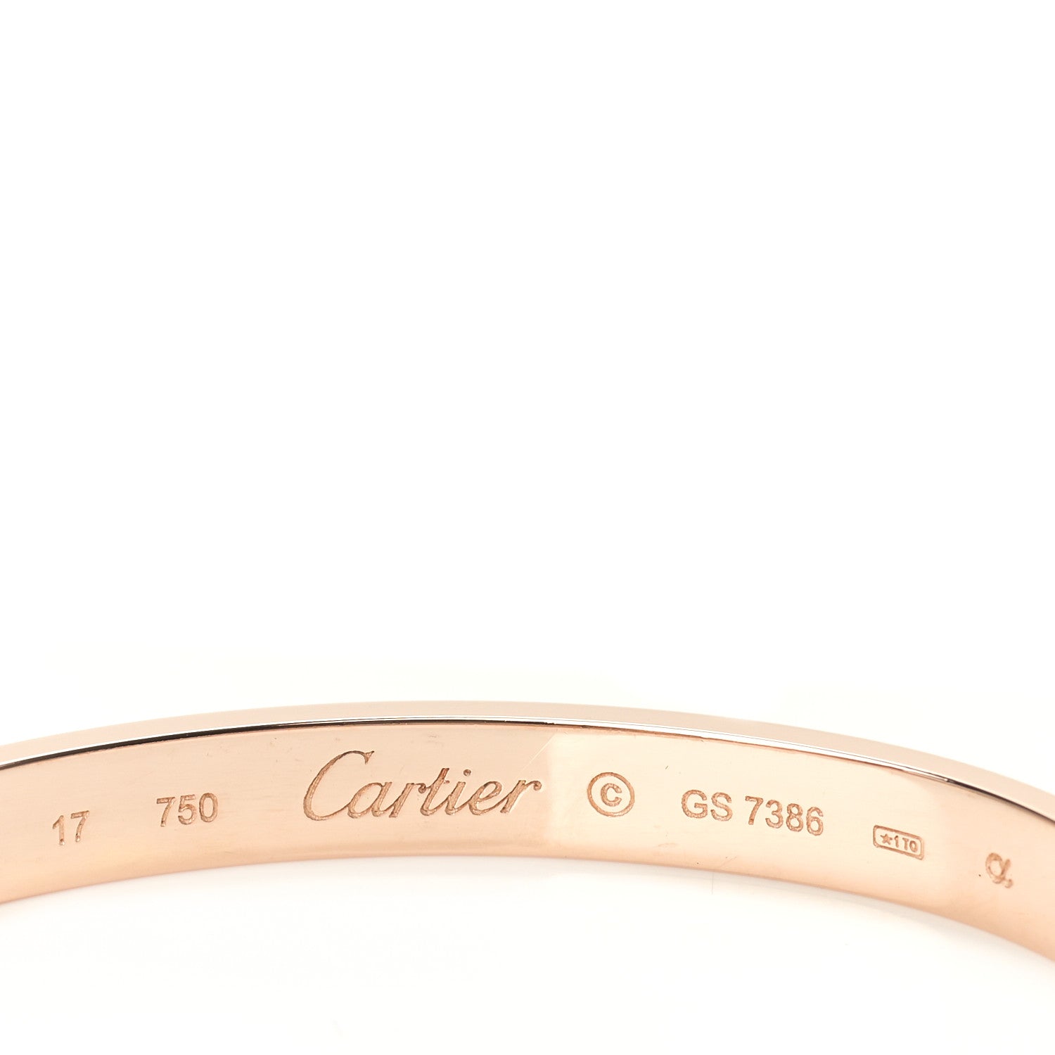 Cartier 18K Pink Gold LOVE Bracelet 17 3 of 4