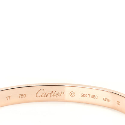 Cartier 18K Pink Gold LOVE Bracelet 17 3 of 4