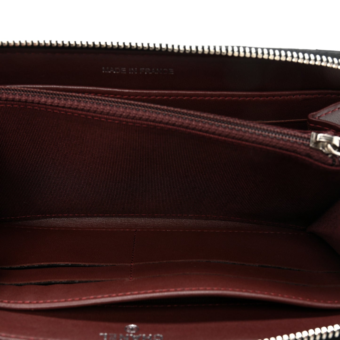Lambskin Quilted Large Gusset Zip Around Wallet Black
