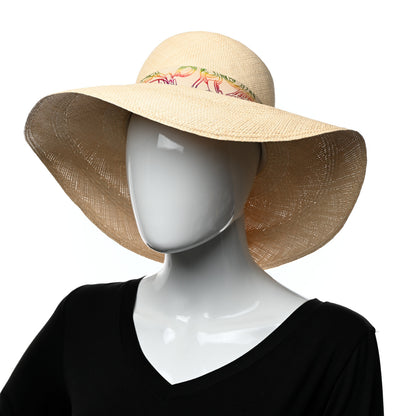 Hermes Straw Panama Brisa Brides De Gala Hat 57 Naturel Multicolore 2 of 9