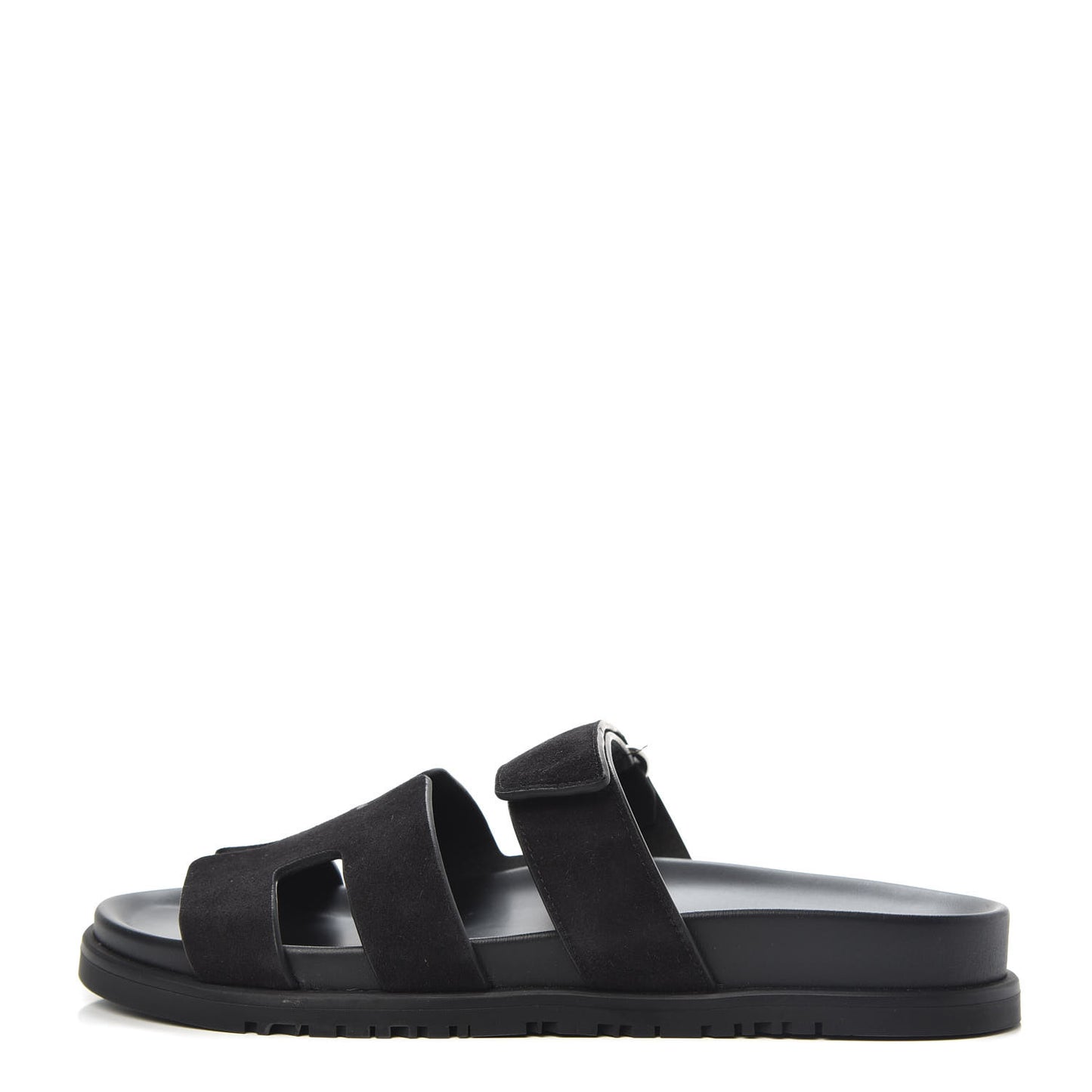 Suede Goatskin Womens Chypre Sandals 39 Black