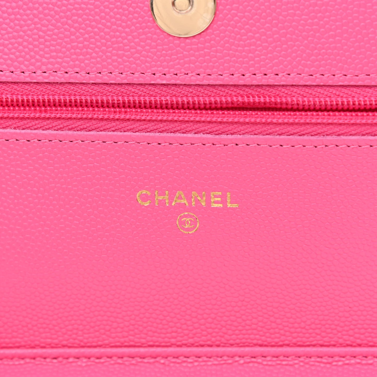 Caviar Quilted Wallet On Chain WOC Rose