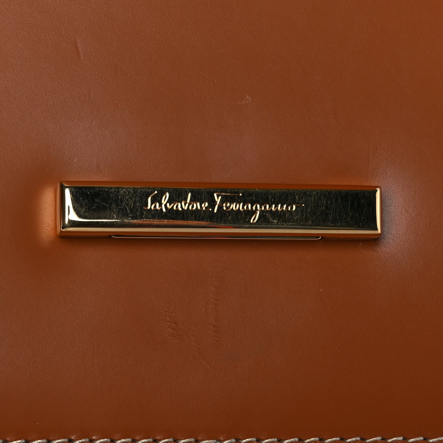 Salvatore Ferragamo Calfskin Joanne Crossbody Sella 10 of 10
