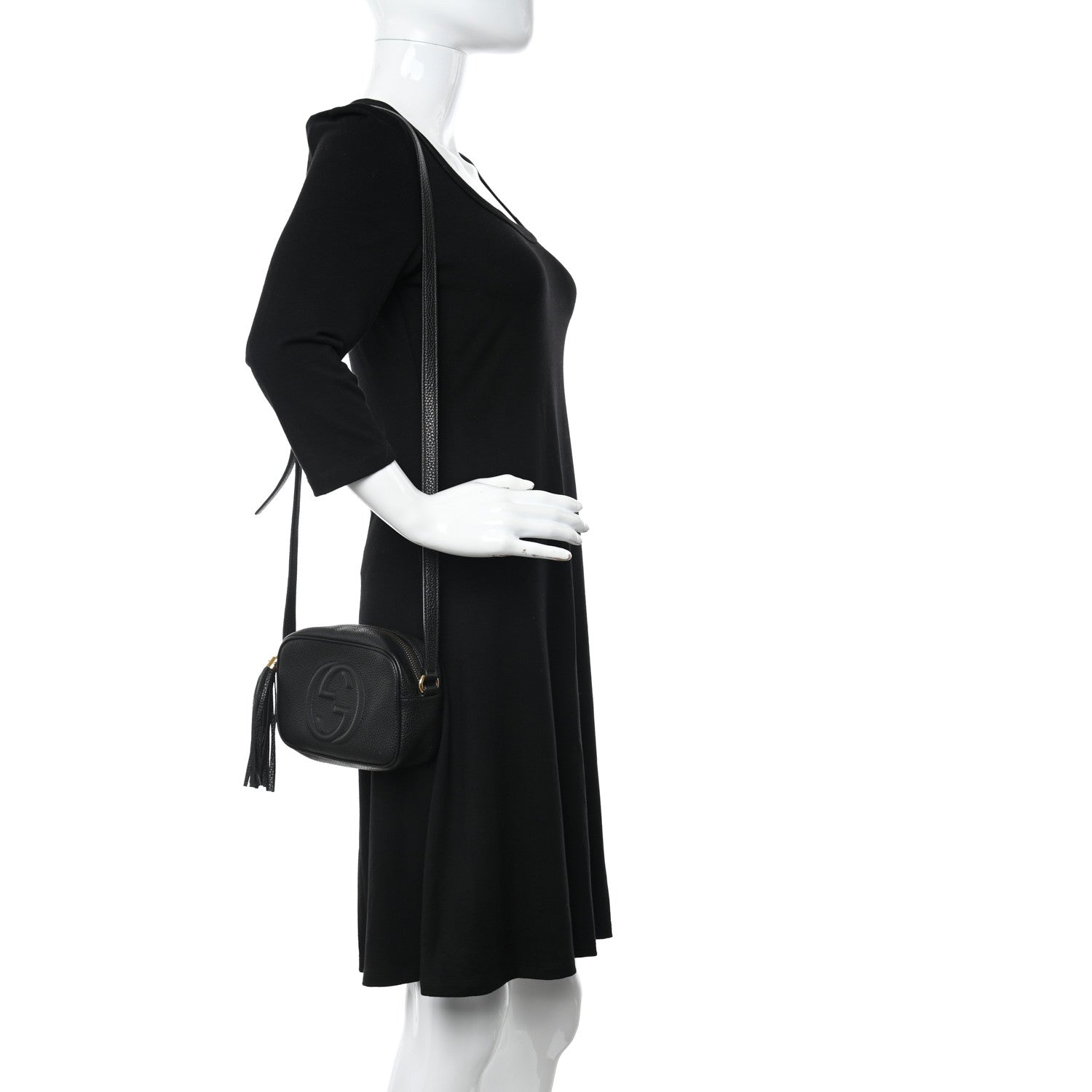 Gucci Pebbled Calfskin Mini Soho Disco Bag Black 2 of 10