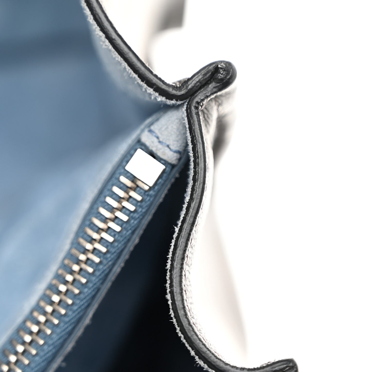 Glace Calfskin Etiquette Shopping Bag Marine Astrale