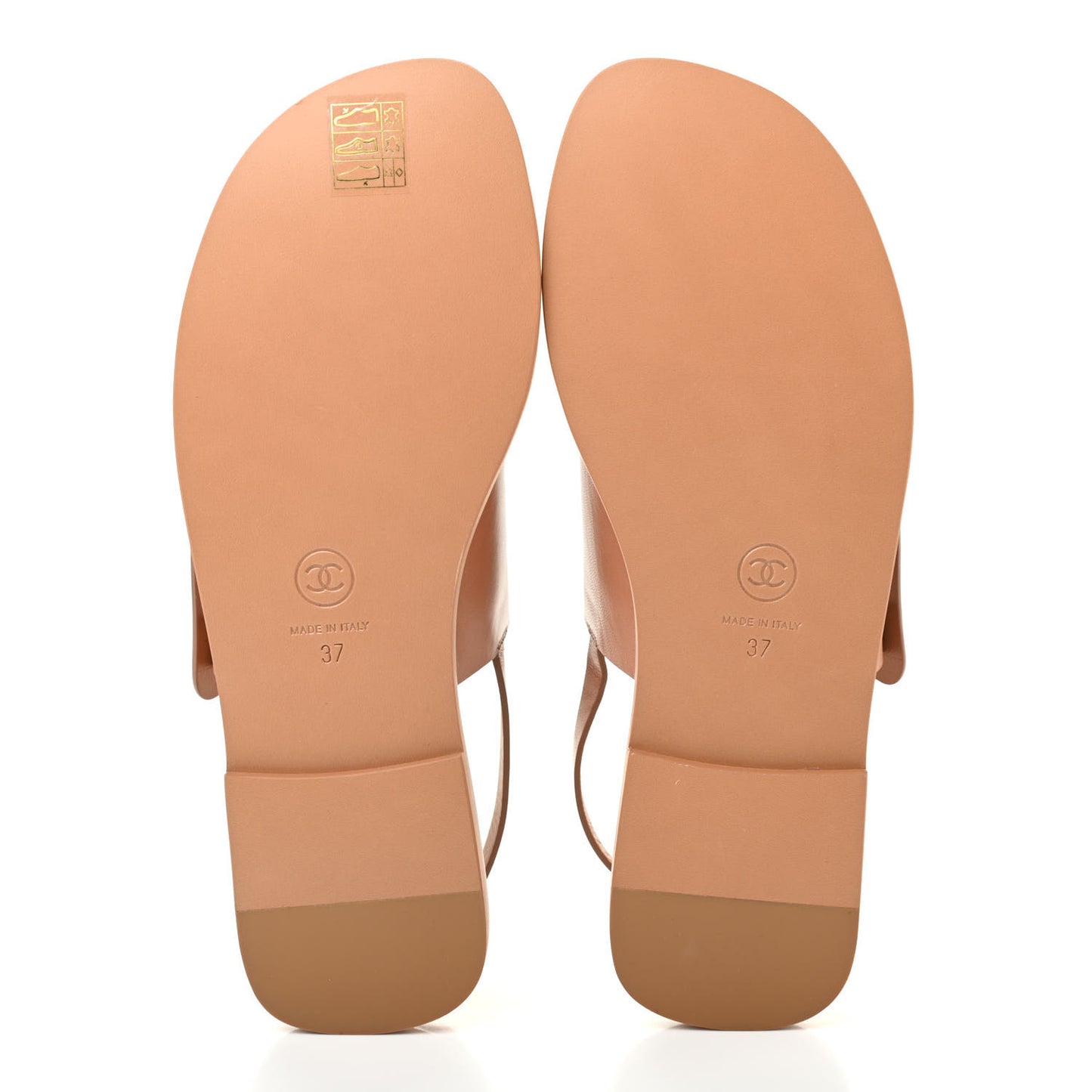 Goatskin CC Sandals 37 Brown