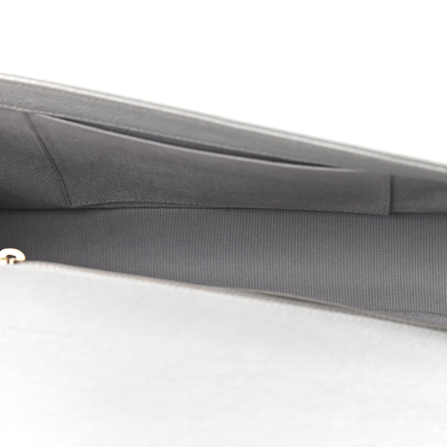 Caviar Quilted New Medium Boy Flap Grey