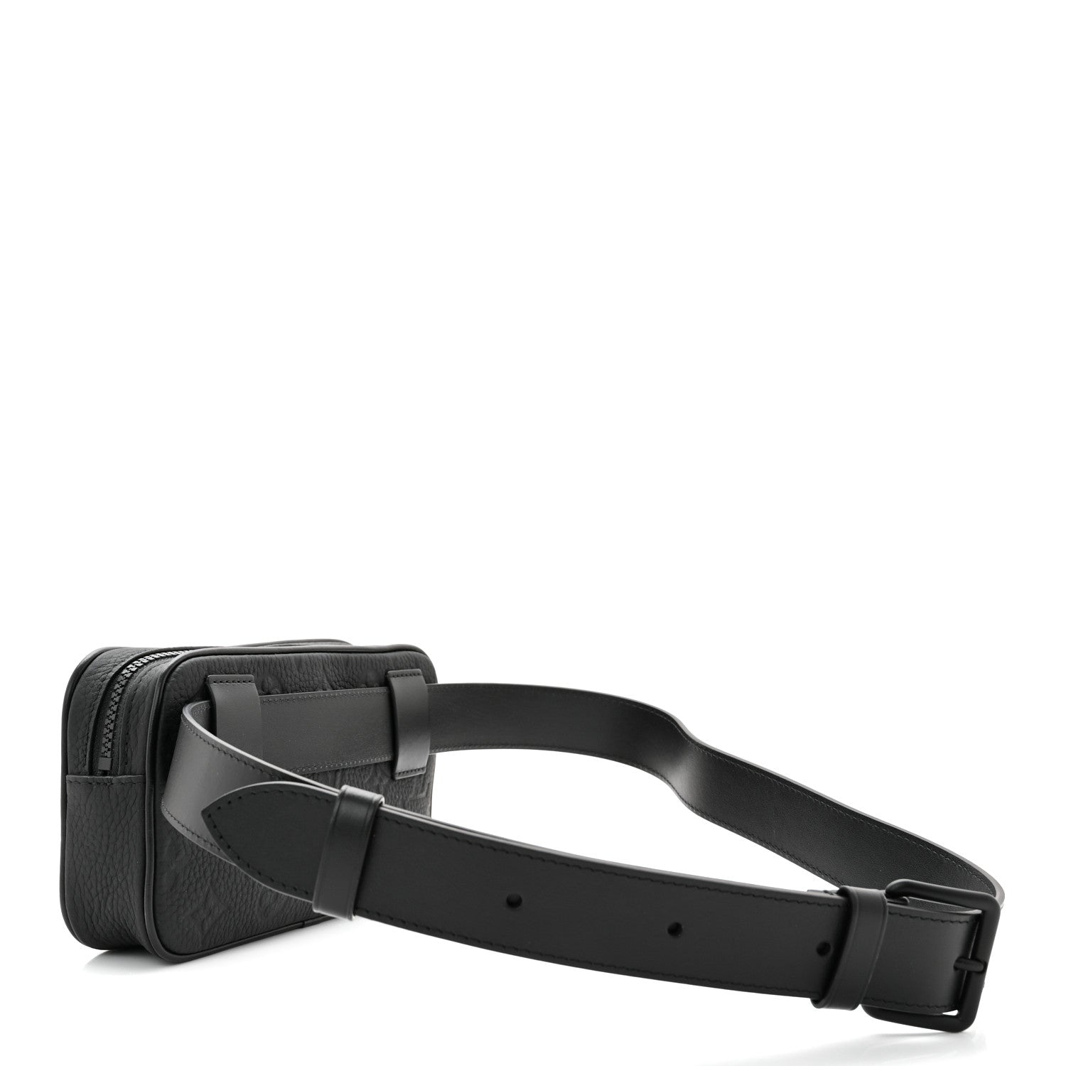 Louis Vuitton Taurillon Monogram Uniformes Solar Ray Soft Pochette Volga Belt Bag Black 3 of 10