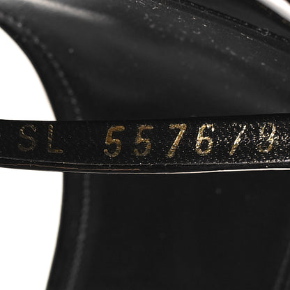 Saint Laurent Patent Calfskin Opyum 85 Sandals 38.5 Black 5 of 9