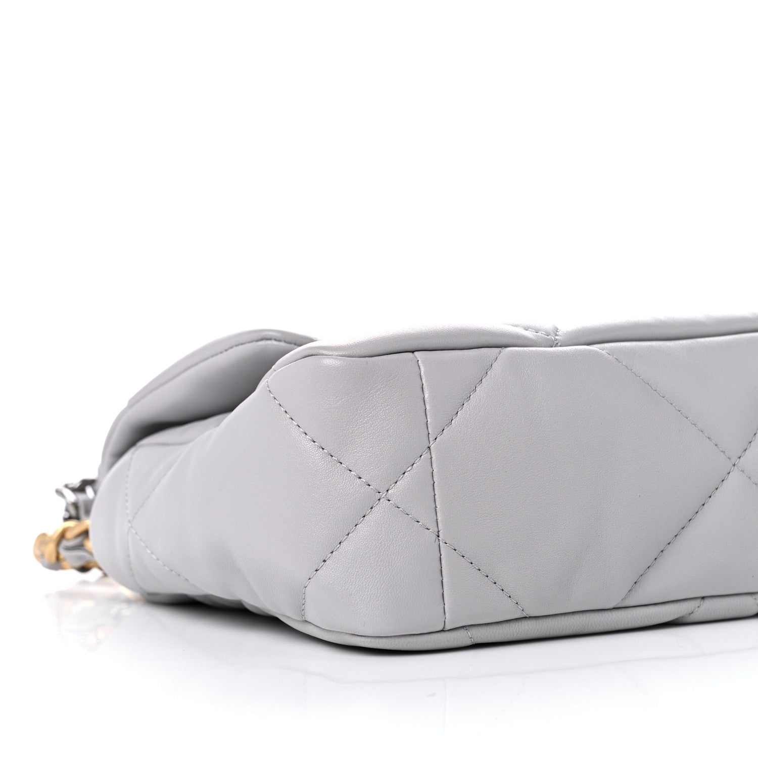 Chanel Lambskin Quilted Medium Chanel 19 Flap Grey 8 of 11