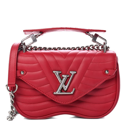 Louis Vuitton Calfskin New Wave Chain MM Ecarlate 1 of 6