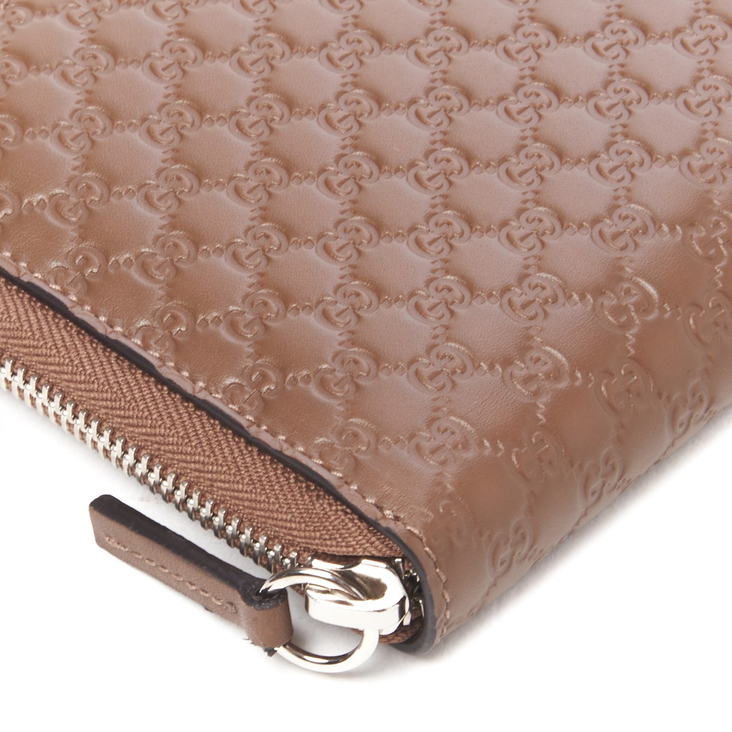 Microguccissima Large Zip Around Organizer Wallet Acero