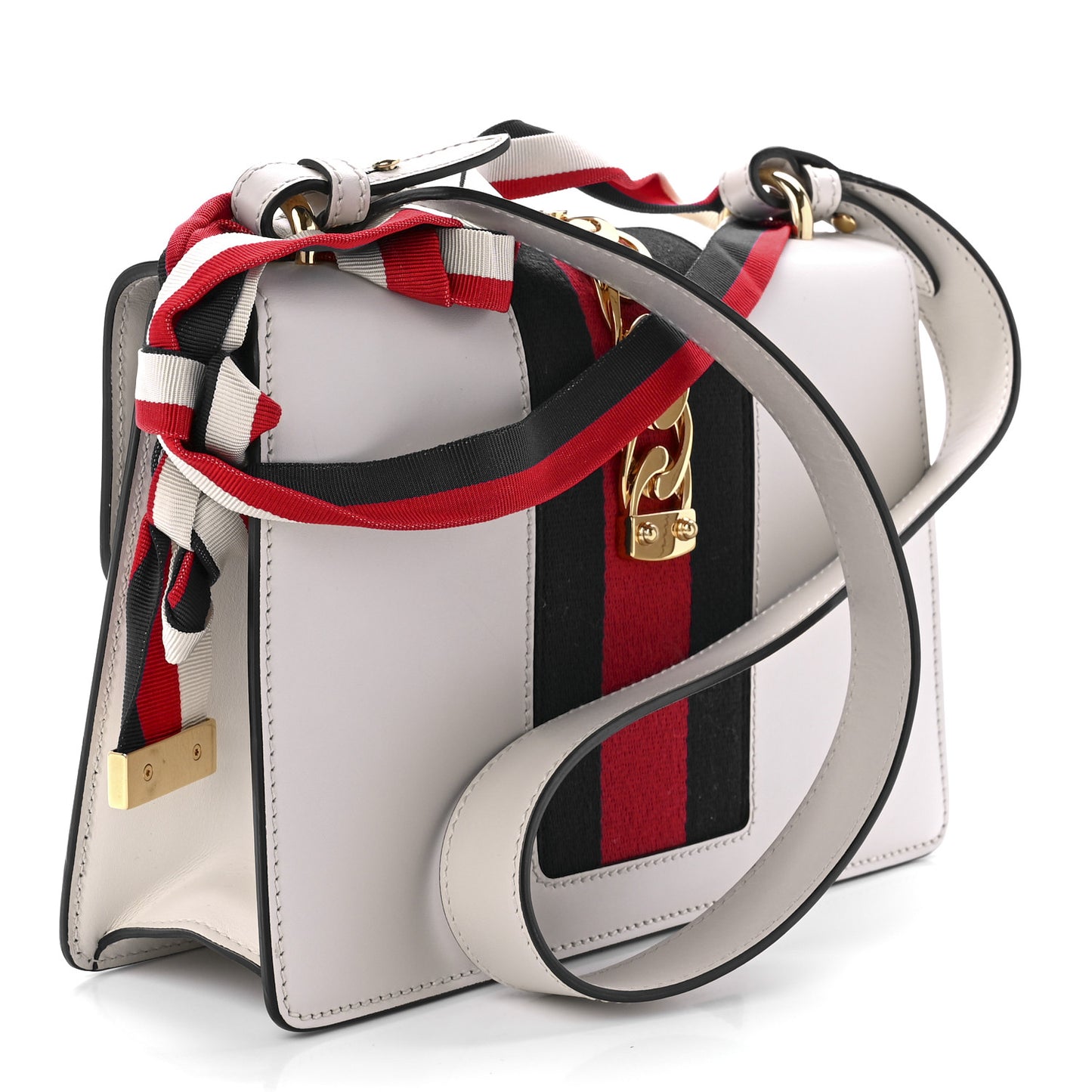 Calfskin Small Sylvie Shoulder Bag Off White