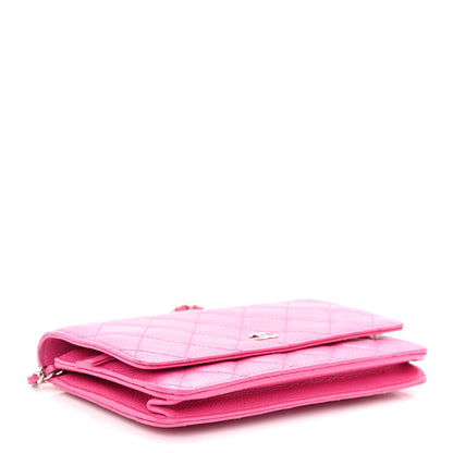 Chanel Caviar Quilted Wallet on Chain WOC Fuchsia 4 of 10