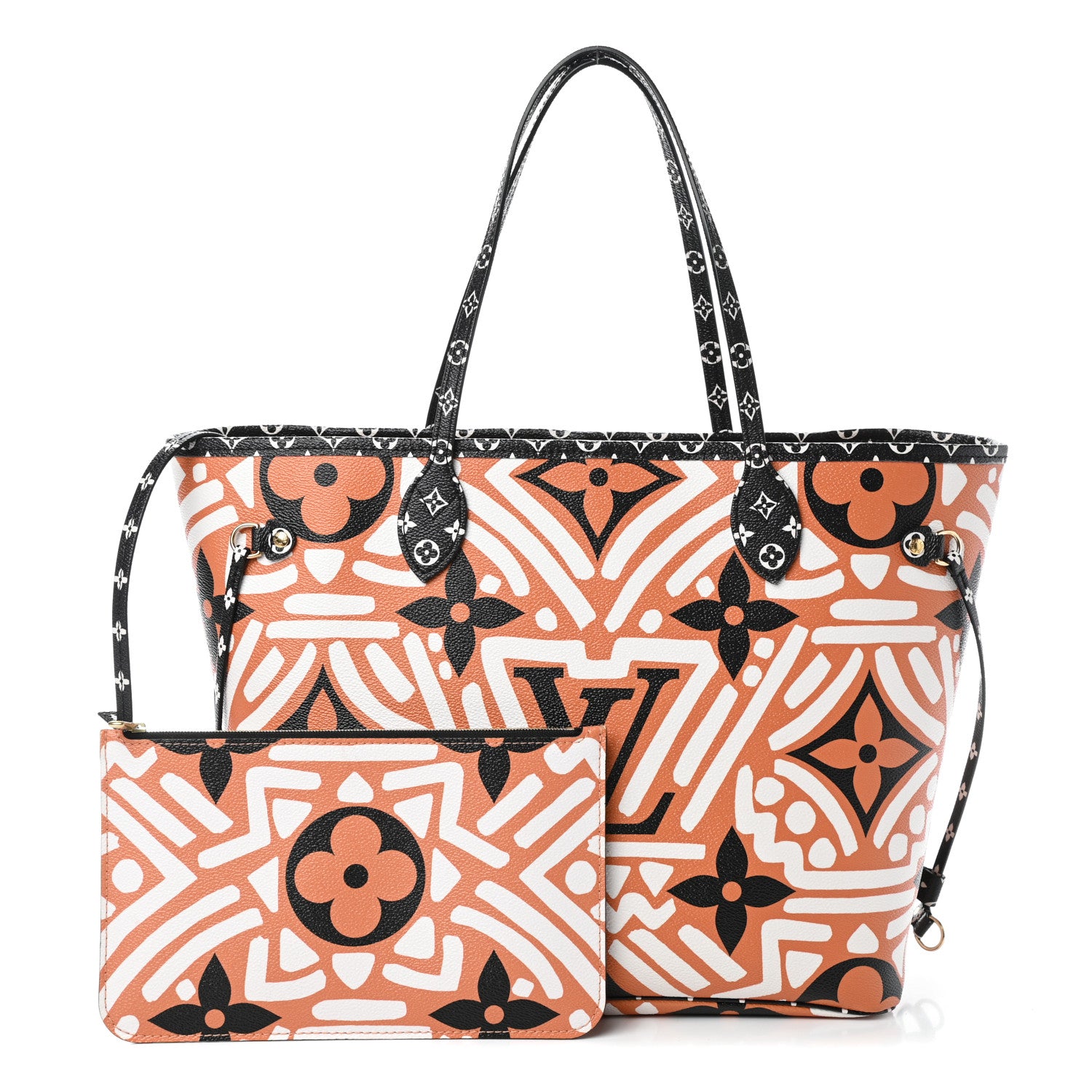 Louis Vuitton Monogram Giant Crafty Neverfull MM Creme Caramel 1 of 9